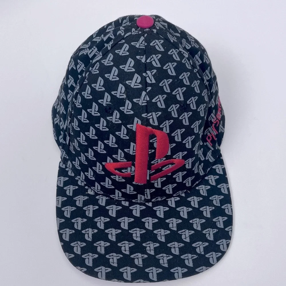 Playstation Hat All Over Watermark Geek Out Officially Licensed Product Logo Cap